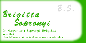 brigitta sopronyi business card